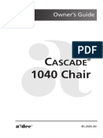 A-Dec Cascade 1040 Dental Chair - User Manual