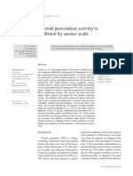 Thyroid Peroxidase Activity Is Inhibited by Amino Acids