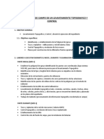 Plan de Trabajo de Campo de Un Levantamiento Topografico y Control