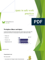 Participate in Safe Work Practices SITXWHS001 - Powerpoint