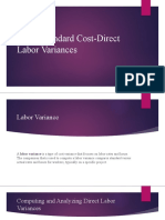 Using Standard Cost-Direct Labor Variances