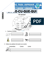 Ficha de Ca Co Cu Que Qui para Primero de Primaria PDF