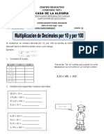 Multiplicacion de Decimales Tercero