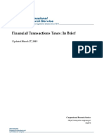 Financial Transactions Taxes: in Brief: Updated March 27, 2019