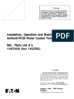 Installation, Operation and Maintenance of Airflex® WCB Water Cooled Tensioners Ref.: Parts List #'S 146246A Thru 146298J