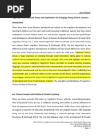 Assessment 1 - ESSAY Zak Pretlove Vygotsky's Socio-Cultural Theory and Implications For Pedagogy Among Diverse Learners