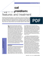 Subclinical Hyperthyroidism: Features and Treatment: Endocrinology 35