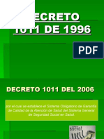 Decreto 1011 de 1996