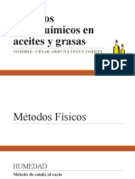 Métodos Fisicoquímicos en Aceites y Grasas