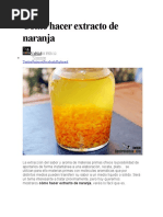 Cómo Hacer Extracto de Naranja