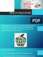 Health Education: A Profession of Educating People About Health