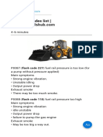 JCB Flash Codes List