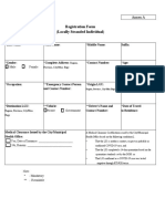 Registration Form (Locally Stranded Individual) : Annex A