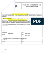 2warning Letter For HSE Non Compliance