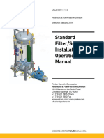 Standard Filter/Separator Installation and Operation Manual: Hydraulic & Fuel Filtration Division