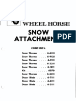 Wheelhorse Snow Attachments Manuals