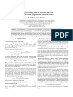 Tuning The Leading Roots of A Second Order DC Servomotor With Proportional Retarded Control