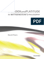 Pears - Paradox and Platitude in Wittgenstein's Philosophy (2007)