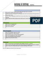 Revision and Editing Checklist Name