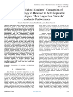 Senior High School Students' Conception of Learning Biology in Relation To Self-Regulated Learning Strategies Their Impact On Students' Academic Performance