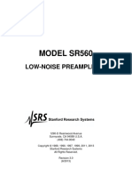 Model Sr560: Low-Noise Preamplifier