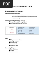 Chapter 17 Notes INVESTMENTS