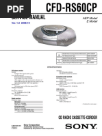 Service Manual: Cfd-Rs60Cp