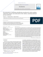 Antifouling Ultrafiltration Membrane by Surface Grafting Zwitterionic Polymer