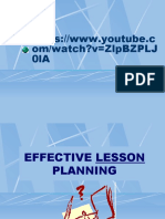 Effective Lesson Planning