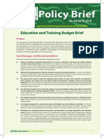 Education Training Budget Template PDF