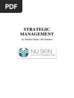 Strategic Management - NU SKIN Enterprise