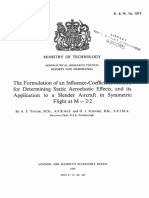 The Formulation of An Influence-Coefficient Method For Determining Application To Static Aeroelasfic Effects, and Its A Slender Aircraft in Symmetric Flight at M 2°2