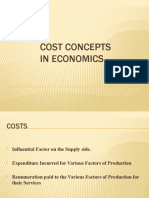 Cost Concepts in Economics