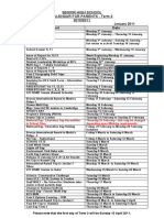 Calendar Senior School 2010 - 2011 - Term 2