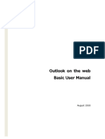 Outlook On The Web Basic User Manual: August 2018