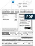 Your Reliance Bill: Summary of Current Charges Amount (RS)