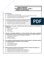 Rusayl Institute Liquid Penetrant Testing - Level Ii General Questionaire