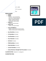 DATE ORDERED: August 15, 2009 ORDERED DOSE: 50 Ig IVTT Q 8 Hours GENERIC NAME: Ranitidine Brand Name/S