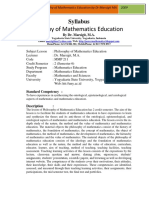 Philosophy of Mathematics Education: Syllabus