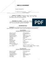 Deed of Assignment: DANILO C. FLORES, of Legal Age, Filipino, Married, Resident