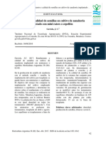 Rendimiento y Calidad de Semillas en Cultivo de Zanahoria Implantado Con Mini Raíces o Cepellón