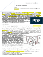 1 - lES ORGANES LYMPHOIDES