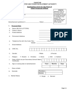 Application Form For The Post of Chief Financial Officer: Serial No.