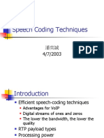 Speech Coding Techniques