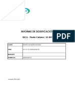 Informe de Dosificación: 02CA - Planta Calama / AT-009