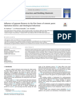 Influence of Gypsum Fineness in The First Hours of Cement Paste Hydration Kinetics and Rheological Behaviou