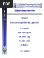 Opensees Geotechnical Capabilities and Applications