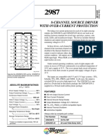 8-Channel Source Driver With Over-Current Protection: Absolute Maximum Ratings