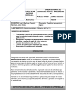 Secuencia Didactica 2 Matemáticas-Preescolar