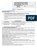 Actividad Dos CLEI 6 Periodo Uno Lengua Castellana